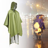 Maxbell Rain Poncho Coat Reusable Tarp Lightweight Shelter for Adult Unisex Outdoor Green