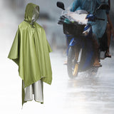 Maxbell Rain Poncho Coat Reusable Tarp Lightweight Shelter for Adult Unisex Outdoor Green