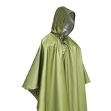 Maxbell Rain Poncho Coat Reusable Tarp Lightweight Shelter for Adult Unisex Outdoor Green