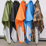 Maxbell Rain Poncho Coat Reusable Tarp Lightweight Shelter for Adult Unisex Outdoor Orange