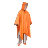 Maxbell Rain Poncho Coat Reusable Tarp Lightweight Shelter for Adult Unisex Outdoor Orange