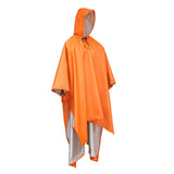 Maxbell Rain Poncho Coat Reusable Tarp Lightweight Shelter for Adult Unisex Outdoor Orange