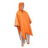 Maxbell Rain Poncho Coat Reusable Tarp Lightweight Shelter for Adult Unisex Outdoor Orange