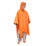 Maxbell Rain Poncho Coat Reusable Tarp Lightweight Shelter for Adult Unisex Outdoor Orange