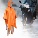 Maxbell Rain Poncho Coat Reusable Tarp Lightweight Shelter for Adult Unisex Outdoor Orange