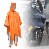 Maxbell Rain Poncho Coat Reusable Tarp Lightweight Shelter for Adult Unisex Outdoor Orange