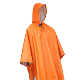 Maxbell Rain Poncho Coat Reusable Tarp Lightweight Shelter for Adult Unisex Outdoor Orange
