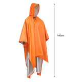 Maxbell Rain Poncho Coat Reusable Tarp Lightweight Shelter for Adult Unisex Outdoor Orange