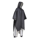 Maxbell Rain Poncho Coat Reusable Tarp Lightweight Shelter for Adult Unisex Outdoor Black