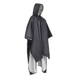 Maxbell Rain Poncho Coat Reusable Tarp Lightweight Shelter for Adult Unisex Outdoor Black