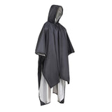 Maxbell Rain Poncho Coat Reusable Tarp Lightweight Shelter for Adult Unisex Outdoor Black