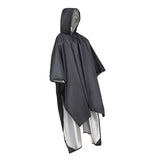 Maxbell Rain Poncho Coat Reusable Tarp Lightweight Shelter for Adult Unisex Outdoor Black