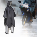 Maxbell Rain Poncho Coat Reusable Tarp Lightweight Shelter for Adult Unisex Outdoor Black