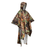 Maxbell Rain Poncho Coat Reusable Tarp Lightweight Shelter for Adult Unisex Outdoor Brown