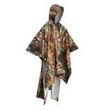Maxbell Rain Poncho Coat Reusable Tarp Lightweight Shelter for Adult Unisex Outdoor Brown