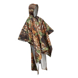 Maxbell Rain Poncho Coat Reusable Tarp Lightweight Shelter for Adult Unisex Outdoor Brown