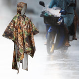 Maxbell Rain Poncho Coat Reusable Tarp Lightweight Shelter for Adult Unisex Outdoor Brown