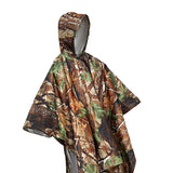 Maxbell Rain Poncho Coat Reusable Tarp Lightweight Shelter for Adult Unisex Outdoor Brown