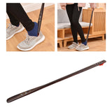 Maxbell Shoe Horn Flexible Helper Sneakers Tennis Shoes Crafts Accessories Tools Dark Brown 70cm