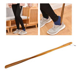 Maxbell Shoe Horn Flexible Helper Sneakers Tennis Shoes Crafts Accessories Tools Wood 74cm