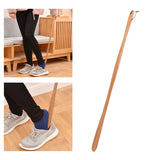 Maxbell Shoe Horn Flexible Helper Sneakers Tennis Shoes Crafts Accessories Tools Light Brown 75cm