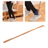 Maxbell Shoe Horn Flexible Helper Sneakers Tennis Shoes Crafts Accessories Tools Light Brown 75cm