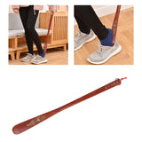 Maxbell Shoe Horn Flexible Helper Sneakers Tennis Shoes Crafts Accessories Tools Red Brown 70cm