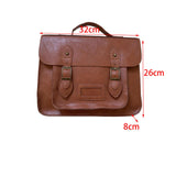 Maxbell Women Backpack Schoolbag Student Shoulder Bag Multi Pocket PU Leather Brown
