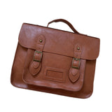 Maxbell Women Backpack Schoolbag Student Shoulder Bag Multi Pocket PU Leather Brown