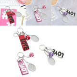 Maxbell Tennis Racket Keychain Keyring Sports for Sports Clubs Team Novelty Gifts Red