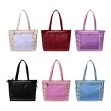 Maxbell Japanese Shoulder Bag Large Capacity Fashion Vacation PU Leather Handbag White