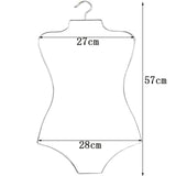 Maxbell Body Shape Swimwear Hanger Swimsuit Rack Dress Holder for Kids Coat Clothes Argent