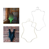 Maxbell Body Shape Swimwear Hanger Swimsuit Rack Dress Holder for Kids Coat Clothes Argent