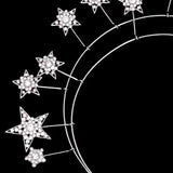Maxbell Bridal Wedding Headband Stars Headpiece Hair Hoop Photo Props for Prom