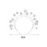 Maxbell Bridal Wedding Headband Stars Headpiece Hair Hoop Photo Props for Prom