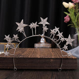 Maxbell Bridal Wedding Headband Stars Headpiece Hair Hoop Photo Props for Prom