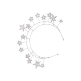 Maxbell Bridal Wedding Headband Stars Headpiece Hair Hoop Photo Props for Prom