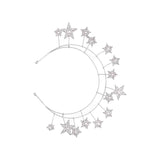Maxbell Bridal Wedding Headband Stars Headpiece Hair Hoop Photo Props for Prom