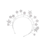 Maxbell Bridal Wedding Headband Stars Headpiece Hair Hoop Photo Props for Prom