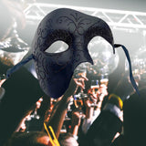 Maxbell Men Masquerade Mask Comfortable Dance Night Club Wedding Half Face Eye Mask