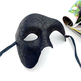 Maxbell Men Masquerade Mask Comfortable Dance Night Club Wedding Half Face Eye Mask