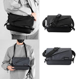 Maxbell Crossbody Bag Fashion Adjustable Strap Men Shoulder Bag for Walking Dark Gray