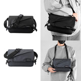Maxbell Crossbody Bag Fashion Adjustable Strap Men Shoulder Bag for Walking Dark Gray