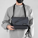 Maxbell Crossbody Bag Fashion Adjustable Strap Men Shoulder Bag for Walking Dark Gray