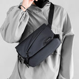 Maxbell Crossbody Bag Fashion Adjustable Strap Men Shoulder Bag for Walking Dark Gray