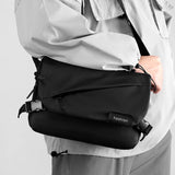 Maxbell Crossbody Bag Fashion Adjustable Strap Men Shoulder Bag for Walking Black