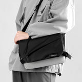 Maxbell Crossbody Bag Fashion Adjustable Strap Men Shoulder Bag for Walking Black