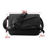 Maxbell Crossbody Bag Fashion Adjustable Strap Men Shoulder Bag for Walking Black
