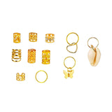 Maxbell 202Pcs Hair Cuffs Rings Hair Coil Dreadlocks for Holidays Prom Festivals