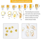 Maxbell 202Pcs Hair Cuffs Rings Hair Coil Dreadlocks for Holidays Prom Festivals